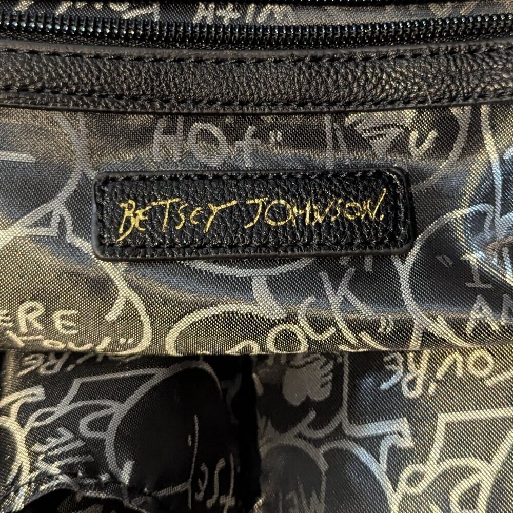 Betsey Johnson Y2K Leopard Tote & Heart Wristlet Glam Animal Print Shoulder Bag - Picture 8 of 14